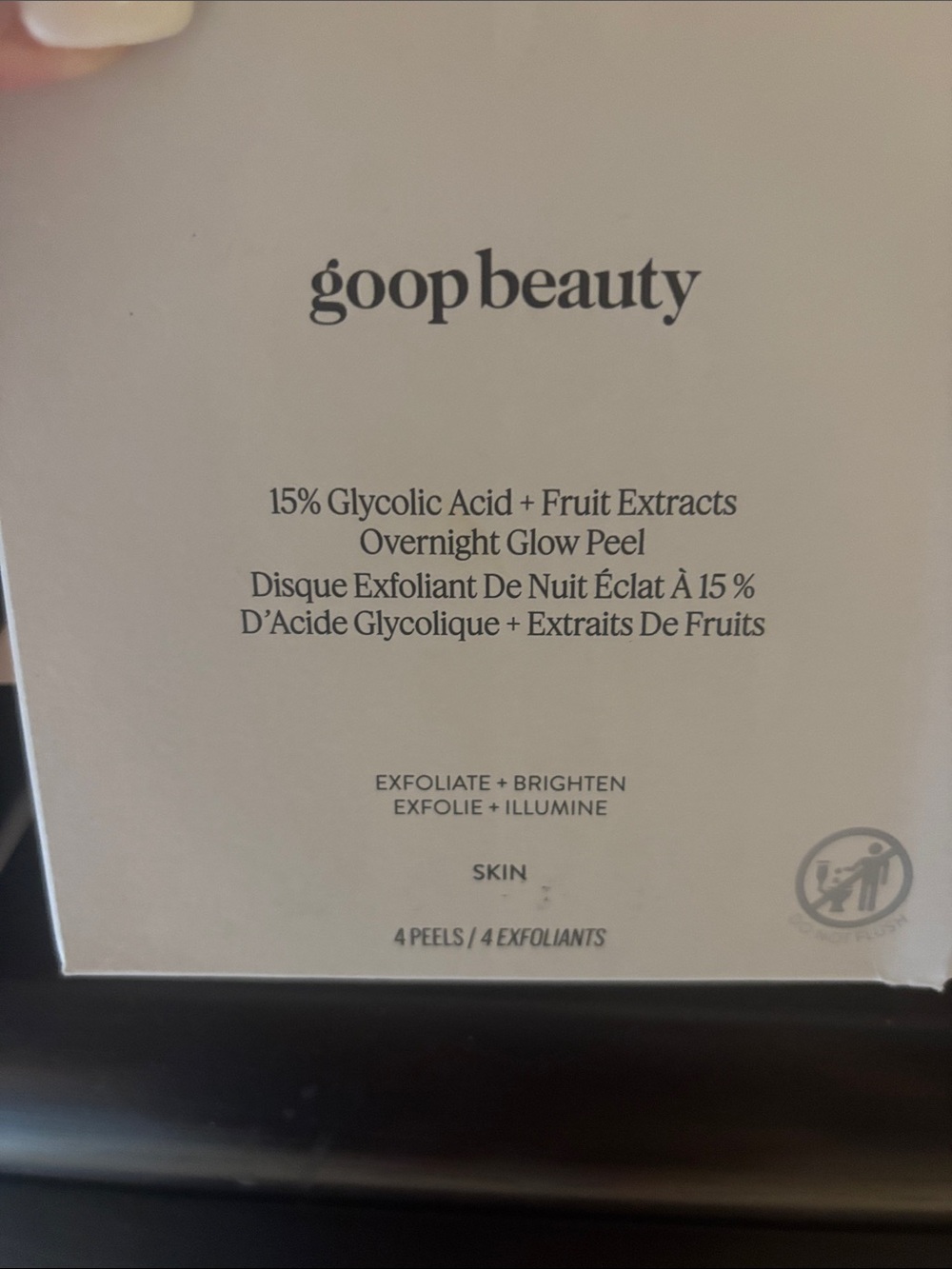 goopbeauty 15% Glycolic Acid Overnight Glow Peel - White Treatment 4 Sachets
